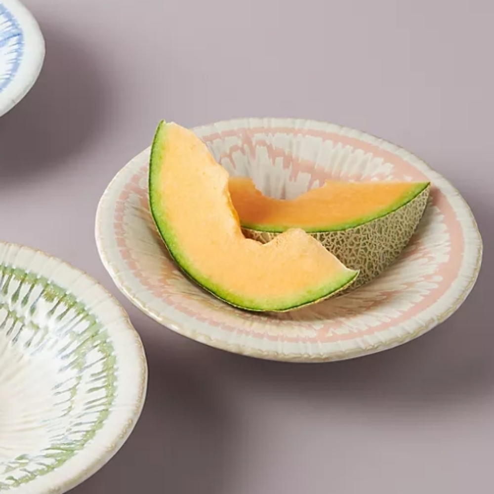 Anthropologie Taka Bowl- pink & cream
